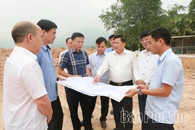 Phó Chủ tịch UBND tỉnh Đinh Công Sứ kiểm tra tiến độ các dự án khắc phục hậu quả thiên tai