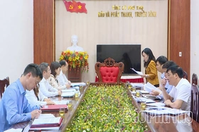 Ban Thường vụ Đảng ủy các cơ quan Đảng tỉnh giám sát tại Đảng ủy Báo và phát thanh, truyền hình Phú Thọ