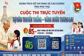 Đoàn xã Cao Dương tổ chức Cuộc thi trưc tuyến “Tự hào truyền thống - Vững bước tương lai”