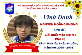 Trường THCS Văn Lang đạt 91 giải trong kỳ thi học sinh giỏi lớp 8 cấp phường
