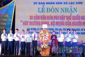 Reception of the National Intangible Cultural Heritage Certificate for “Muong Ethnic Thuong Rang and Bo Meng Singing”