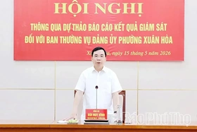 Thông qua dự thảo báo cáo kết quả giám sát đối với Ban Thường vụ Đảng ủy phường Xuân Hòa