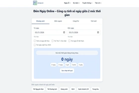 Demngay.com - website đếm ngày online cho người Việt