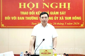 Trao đổi kết quả giám sát đối với Ban Thường vụ Đảng ủy xã Tam Hồng