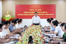 Thông qua dự thảo báo cáo kết quả giám sát đối với Ban Thường vụ Đảng ủy các phường Vân Phú, Thanh Miếu