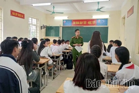 Công an xã Cao Dương bám địa bàn giữ an ninh trật tự
