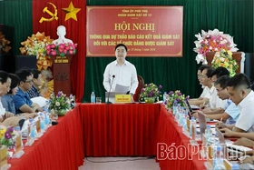 Thông qua dự thảo báo cáo giám sát đối với Ban Thường vụ Đảng ủy xã Nật Sơn và Hợp Kim