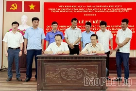 Ký kết quy chế phối hợp trong công tác tư pháp và thi hành án hình sự tại cộng đồng