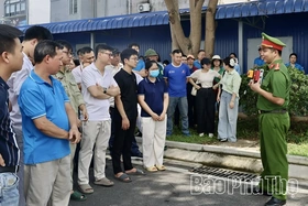 Tập huấn phòng cháy, chữa cháy cho 110 cán bộ, công nhân viên Công ty Dược phẩm Vĩnh Phúc