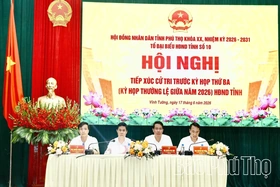 Tổ đại biểu số 10 HĐND tỉnh tiếp xúc cử tri 3 xã: Vĩnh Tường, Vĩnh Phú, Thổ Tang