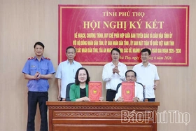 Ban Tuyên giáo và Dân vận Tỉnh ủy tổ chức Hội nghị ký kết chương trình, kế hoạch, quy chế phối hợp công tác giai đoạn 2026-2030