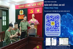 Vận hành ứng dụng&nbsp;“Bản đồ Công an số tỉnh Phú Thọ”
