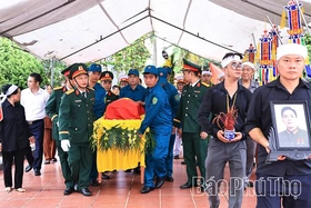 Đón nhận, truy điệu và an táng hài cốt Liệt sĩ Nguyễn Ngọc Lân sau gần 60 năm hy sinh