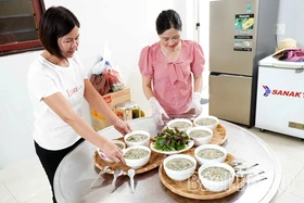 Bùi thơm xáo chuối Quỳnh Lâm