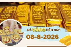 Giá vàng hôm nay 8-8: Tăng vọt