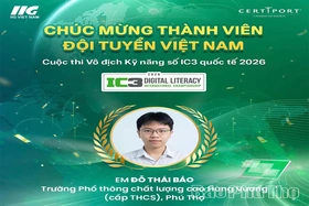 Học sinh Phú Thọ góp mặt trong Đội tuyển Việt Nam thi IC3 Quốc tế 2026