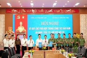Ký Quy chế phối hợp trong công tác bảo đảm an ninh, trật tự&nbsp;lĩnh vực nội vụ