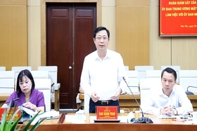 Đoàn giám sát của Ban Thường trực Ủy ban Trung ương MTTQ Việt Nam làm việc với UBND tỉnh