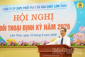Công ty Cổ phần Supe Phốt phát và Hóa chất Lâm Thao đối thoại định kỳ năm 2026