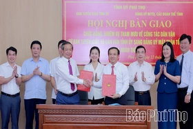 Bàn giao chức năng, nhiệm vụ tham mưu về công tác dân vận sang Đảng ủy MTTQ, các đoàn thể tỉnh
