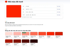 Tra cứu mã màu HEX, RGB, HTML tại công cụ Bangmamau.com