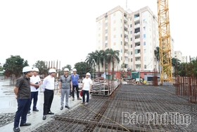 Đôn đốc tiến độ các dự án nhà ở xã hội tại 3 phường Nông Trang, Việt Trì, Thanh Miếu