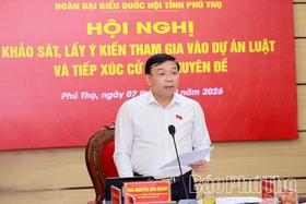 Đoàn Đại biểu Quốc hội tỉnh Phú Thọ khảo sát, lấy ý kiến tham gia các dự án luật