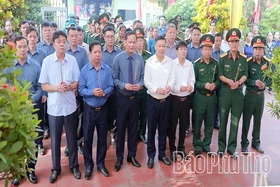 Truy điệu, an táng 2 hài cốt liệt sĩ chưa xác định thông tin