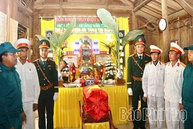 Xã Sơn Lương đón nhận, truy điệu và an táng hài cốt liệt sĩ Hoàng Văn Thịnh