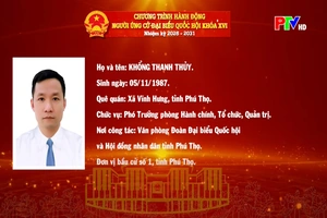 Chương trình hành động ứng cử Đại biểu Quốc hội khóa XVI của đồng chí Khổng Thanh Thủy