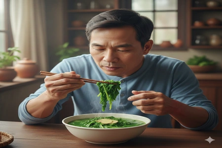 Tại sao rau cải bẹ xanh là thực phẩm hàng đầu giúp đào thải axit uric cho người bệnh gút?