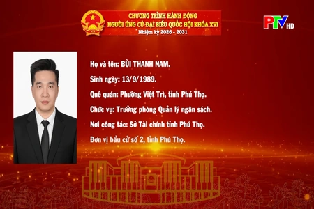 Chương trình hành động ứng cử Đại biểu Quốc hội khóa XVI của đồng chí Bùi Thanh Nam