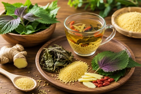 Công thức trà tía tô dưỡng sinh hỗ trợ tỳ vị trong mùa hè