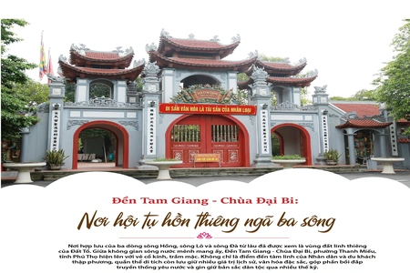 Đền Tam Giang - Chùa Đại Bi: Nơi hội tụ hồn thiêng ngã ba sông