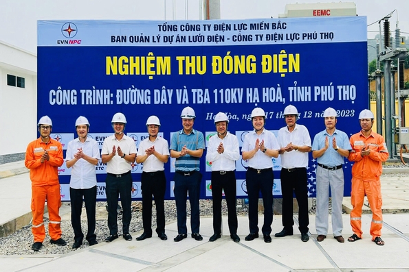 Đóng điện thành công dự án “Đường dây và trạm biến áp 110kV Hạ Hòa”