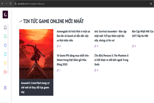 Cập nhật Game Online PC Mới Ra Mắt tại Gamelade