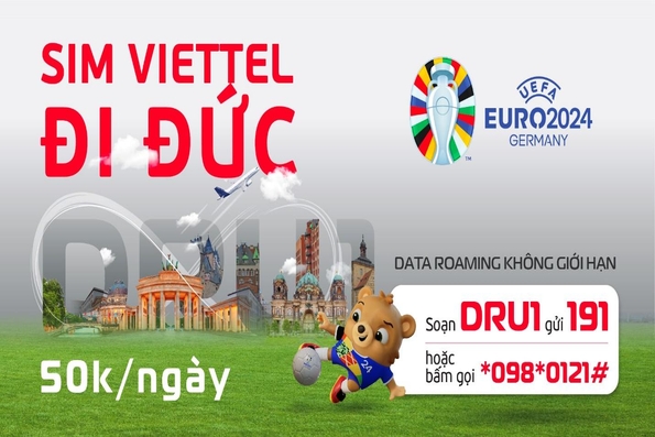 Viettel ưu đãi Data Roaming không giới hạn tại Đức nhân dịp UEFA EURO 2024