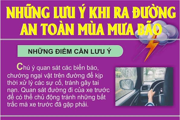 Những lưu ý khi ra đường an toàn mùa mưa bão