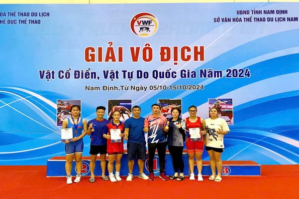 Phú Thọ: Giành 5 huy chương tại Giải Vô địch vật cổ điển, vật tự do quốc gia năm 2024