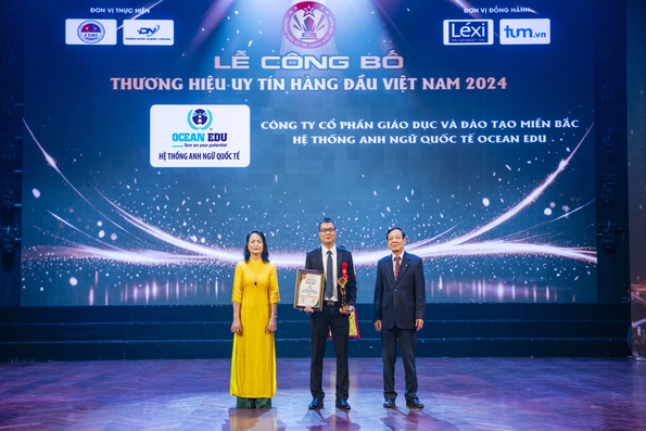 Hệ thống Anh ngữ Quốc tế Ocean Edu được vinh danh thương hiệu uy tín hàng đầu Việt Nam năm 2024