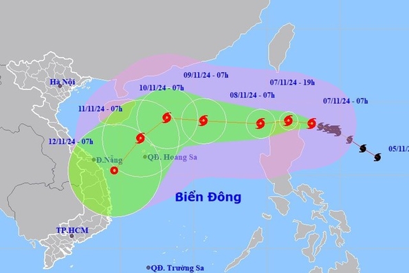 Công điện chỉ đạo ứng phó bão YINXING (Bão số 7)