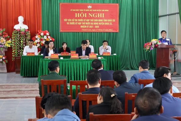 Đại biểu HĐND tỉnh tiếp xúc cử tri huyện Tam Nông