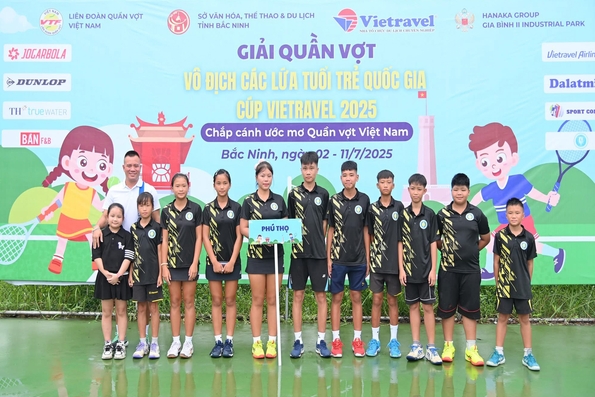 Phú Thọ có 11 VĐV tham dự Giải Quần vợt Vô địch các lứa tuổi trẻ Quốc gia 2025