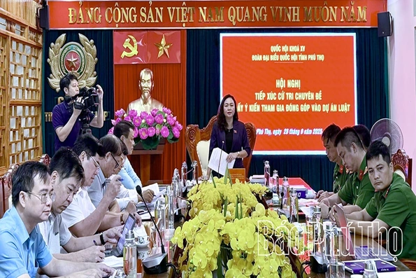 Hội nghị tiếp xúc cử tri chuyên đề và lấy ý kiến tham gia đóng góp vào dự án luật