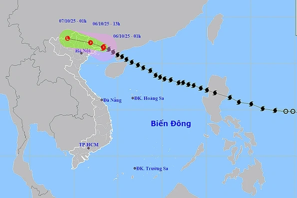 Thời tiết ngày 6/10: Bão số 11 tiến vào biên giới Việt - Trung, Bắc Bộ mưa lớn