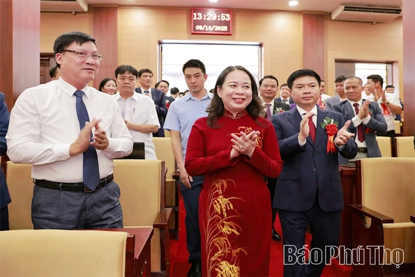 Phó Chủ tịch nước Võ Thị Ánh Xuân dự Đại hội Thi đua yêu nước tỉnh Phú Thọ lần thứ I