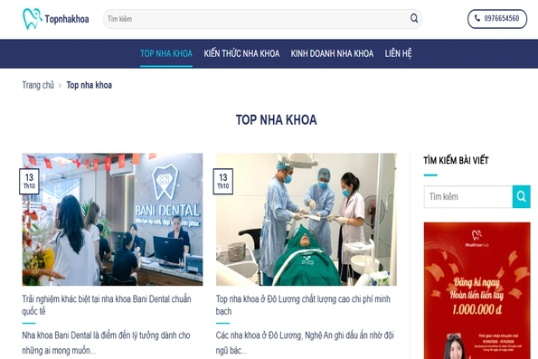Topnhakhoa – Chuyên trang đánh giá nha khoa hàng đầu cho người Việt