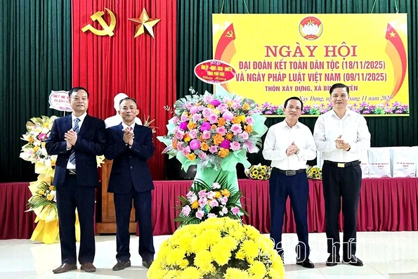 Ngày hội Đại đoàn kết toàn dân tộc thôn Xây Dựng, xã Bình Xuyên