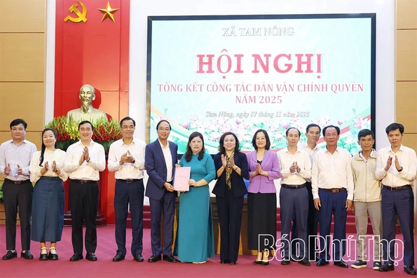 Xã Tam Nông tổng kết công tác dân vận chính quyền năm 2025