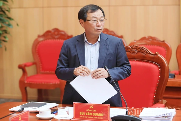 Thường trực Tỉnh ủy cho ý kiến vào một số nội dung quan trọng